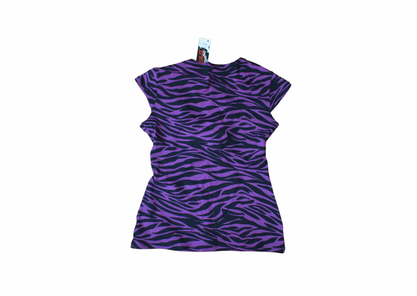 Y2K Purple + Black Zebra Top
